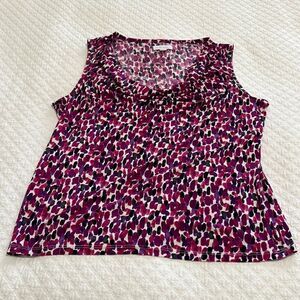 Charter Club Draped Neck Sleeveless Shell - Size Large